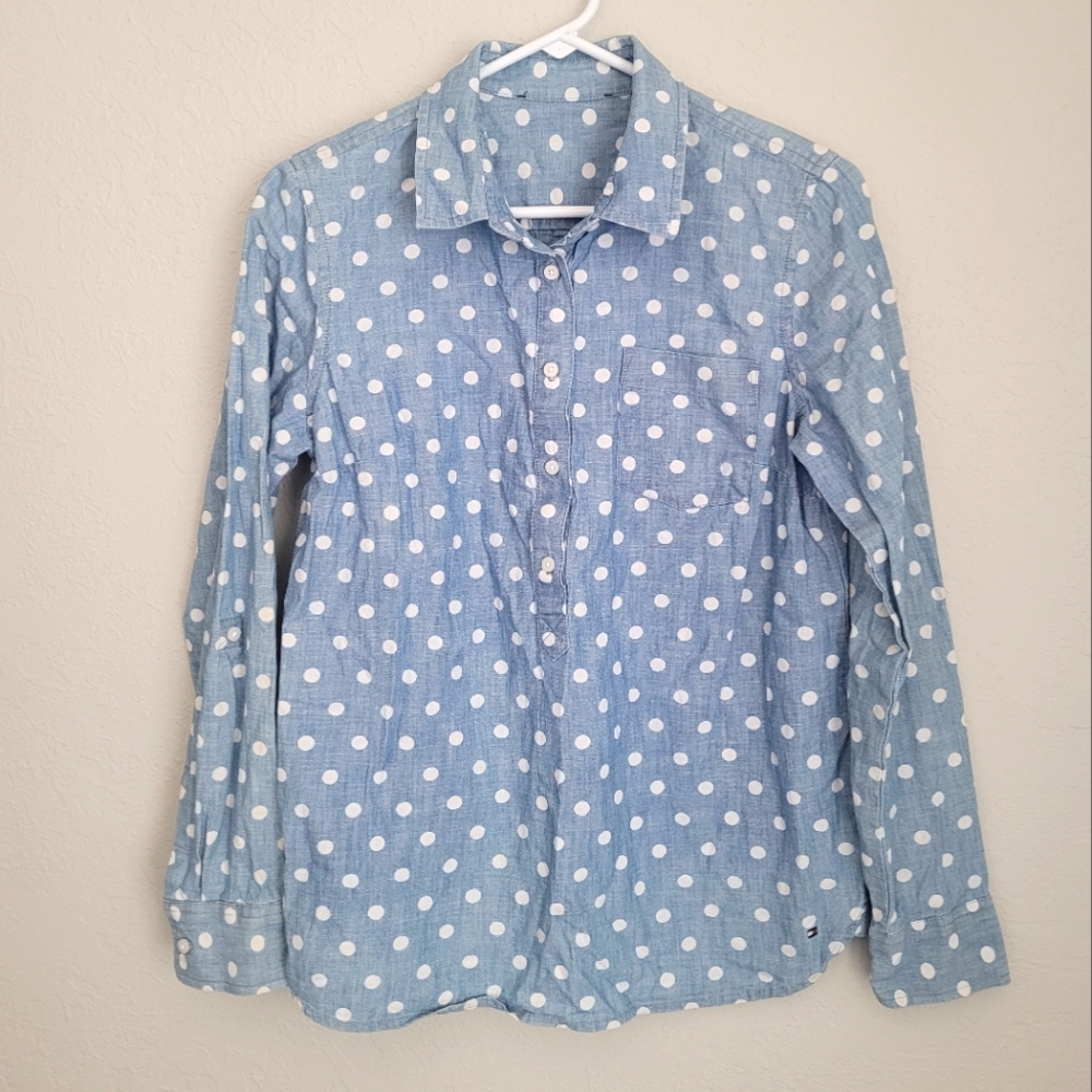 Women's Tommy Hilfiger Polka Dot Button Up , *Please see description for sizing*